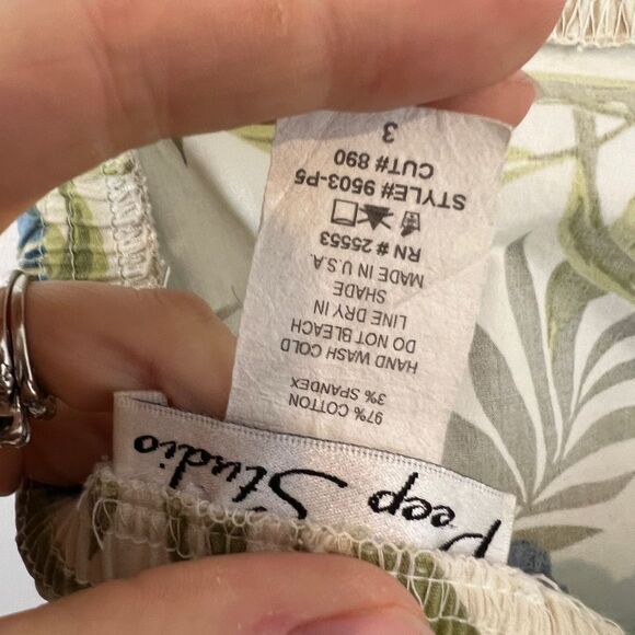 Y2K Peep Studio Juniors Size 3 White Blue Floral Strapless Summer Dress USA VTG - Picture 6 of 14